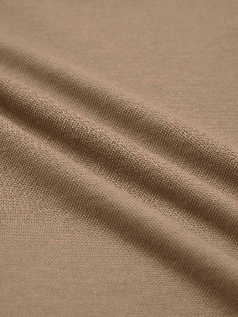 Solids: Camel Brown Classic Polos