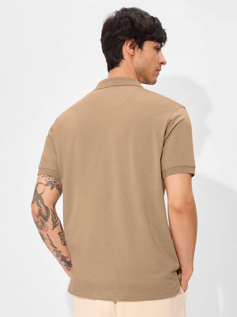 Solids: Camel Brown Classic Polos