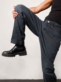 Denim: Dark Blue (Straight Fit) Men Straight Fit Jeans