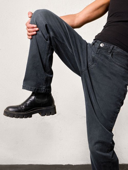 Denim: Dark Blue (Straight Fit) Men Straight Fit Jeans