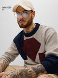 Colourblock Pullover: Superman Oversized Pullovers