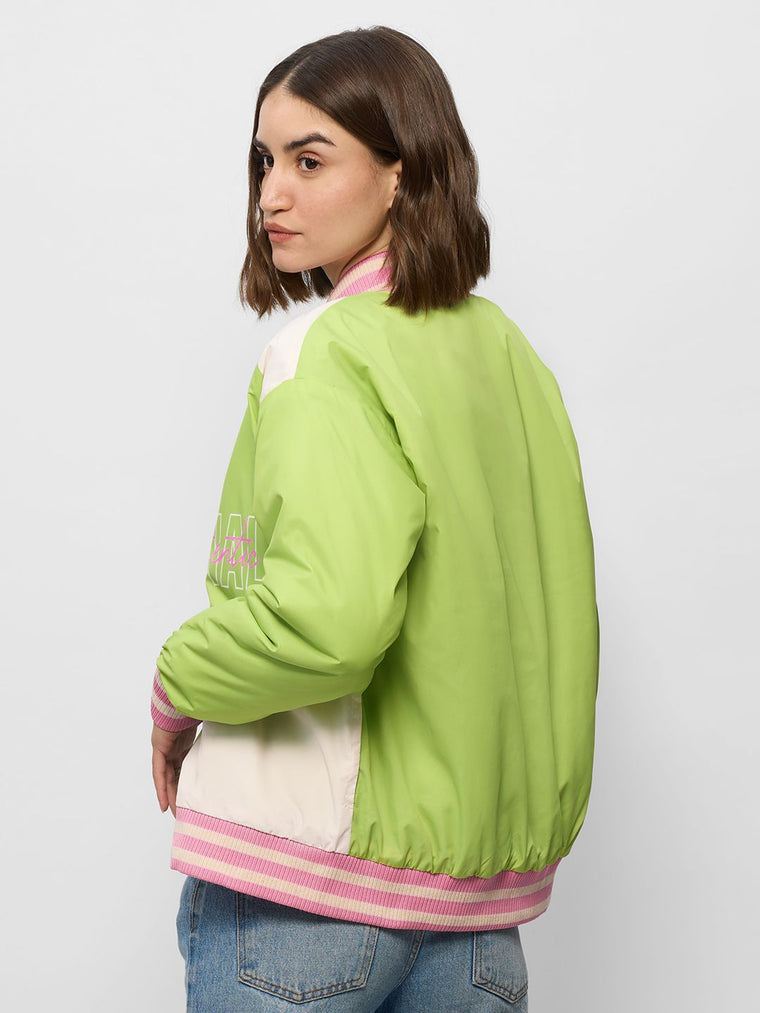 Varsity Jacket: Celery Lime Women Varsity Jackets