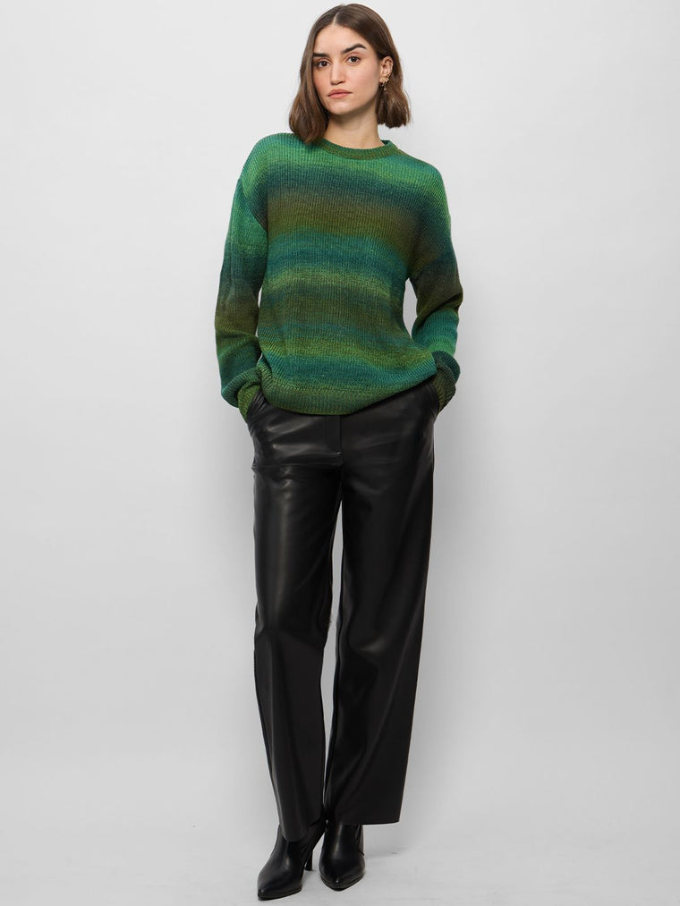 Knitted Ombre Sweater: Fern Women Oversized Sweaters