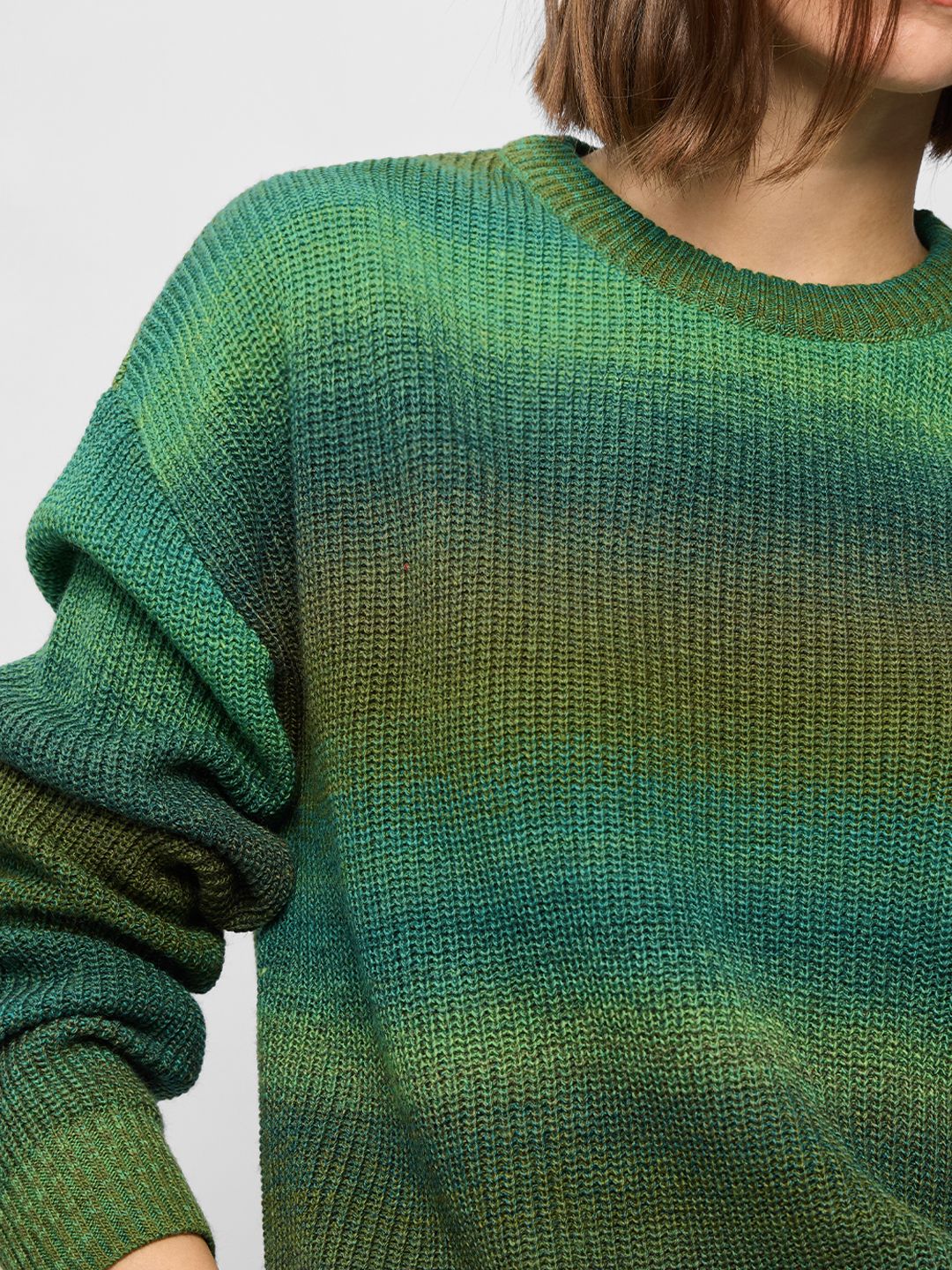 Knitted Ombre Sweater: Fern Women Oversized Sweaters