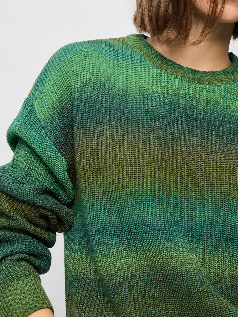 Knitted Ombre Sweater: Fern Women Oversized Sweaters
