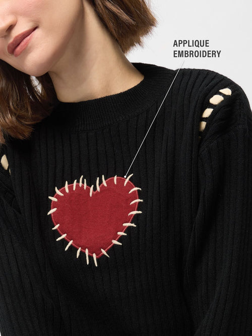 Knitted Sweater: Heartbreaker Women Fitted Sweaters