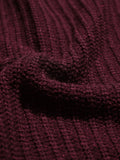 Knitted Hooded Sweater: Maroon Women Super Oversized Sweaters