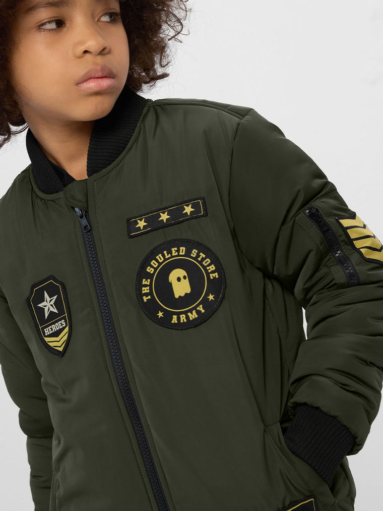 TSS Originals: Army Young Boys Puffer Jackets (8-14 Yrs)
