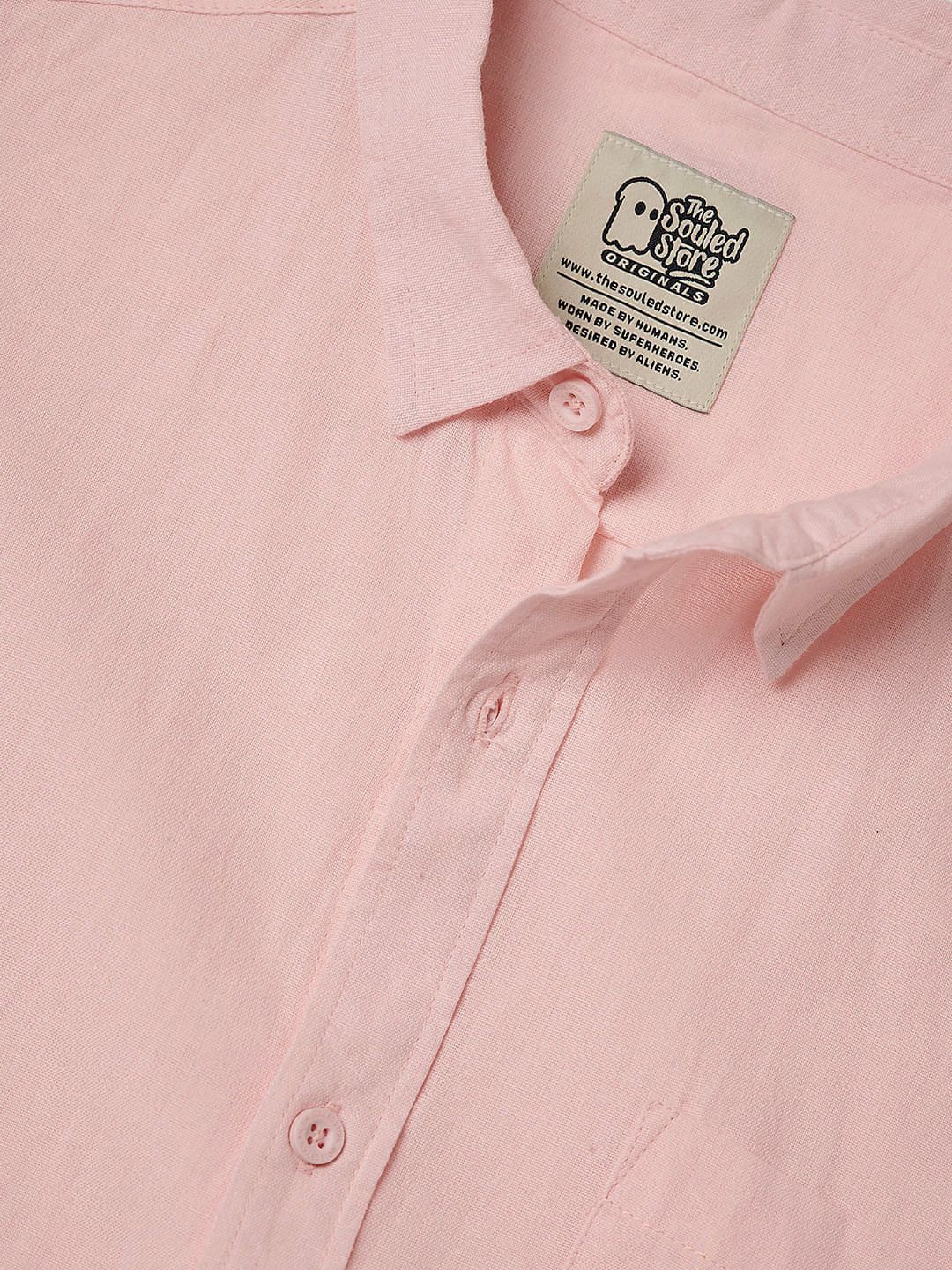 Cotton Linen: Lobster Bisque Cotton Linen Shirts