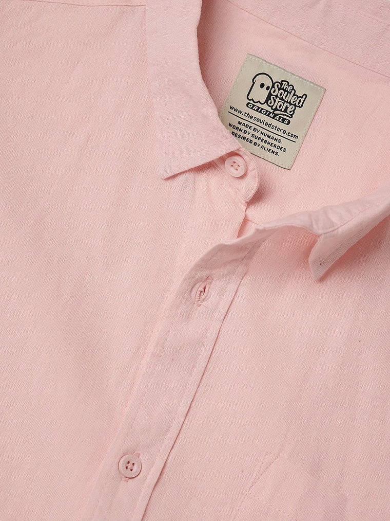 Cotton Linen: Lobster Bisque Cotton Linen Shirts