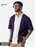 Solids: White & Berry Colourblock Oversized Polos