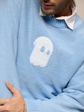 Knitted Pullover: Blue Wave Oversized Pullovers
