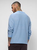 Knitted Pullover: Blue Wave Oversized Pullovers