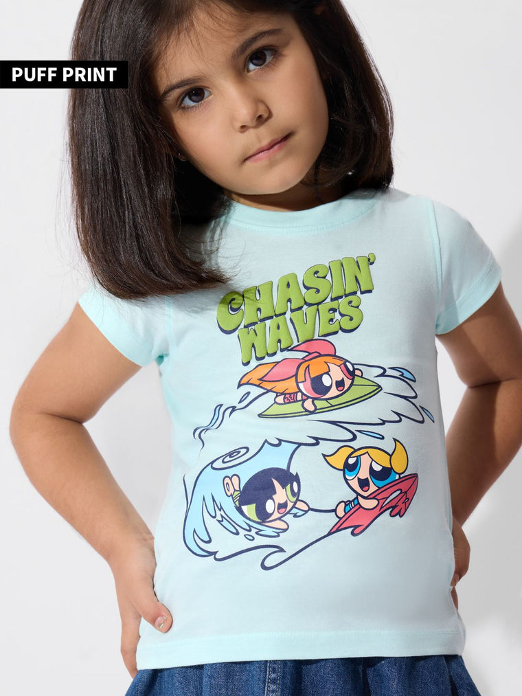 Powerpuff Girls: Chasin' Waves Girls T-Shirts (2-8 Yrs)
