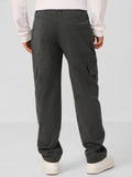 Solids: Charcoal Black Men Cargo Pants