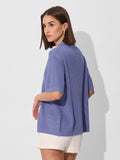 Open Knit Shirt: Garnet Women Oversized Shirts