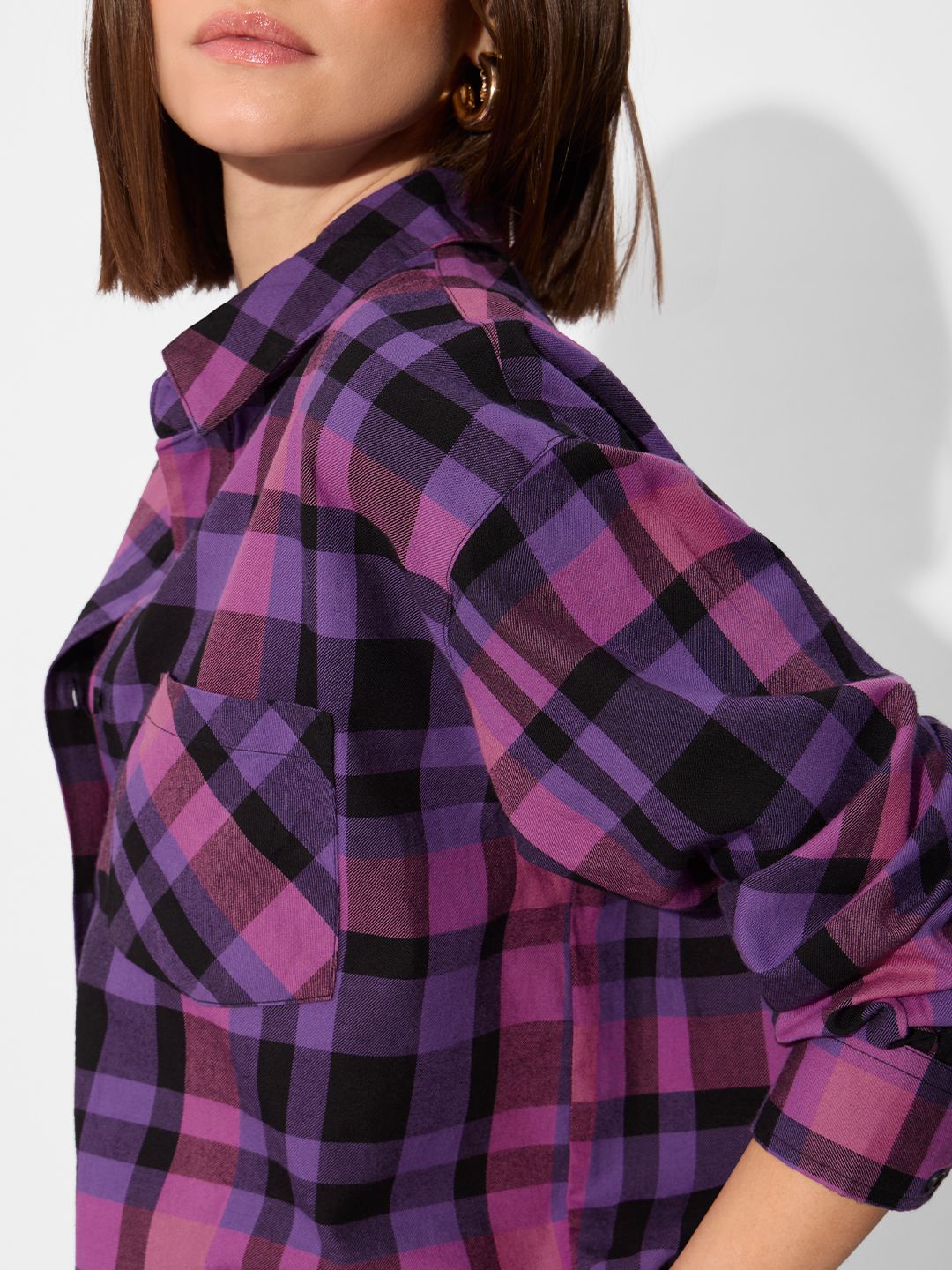 Plaid Shirt: Petunia Women Oversized Shirts