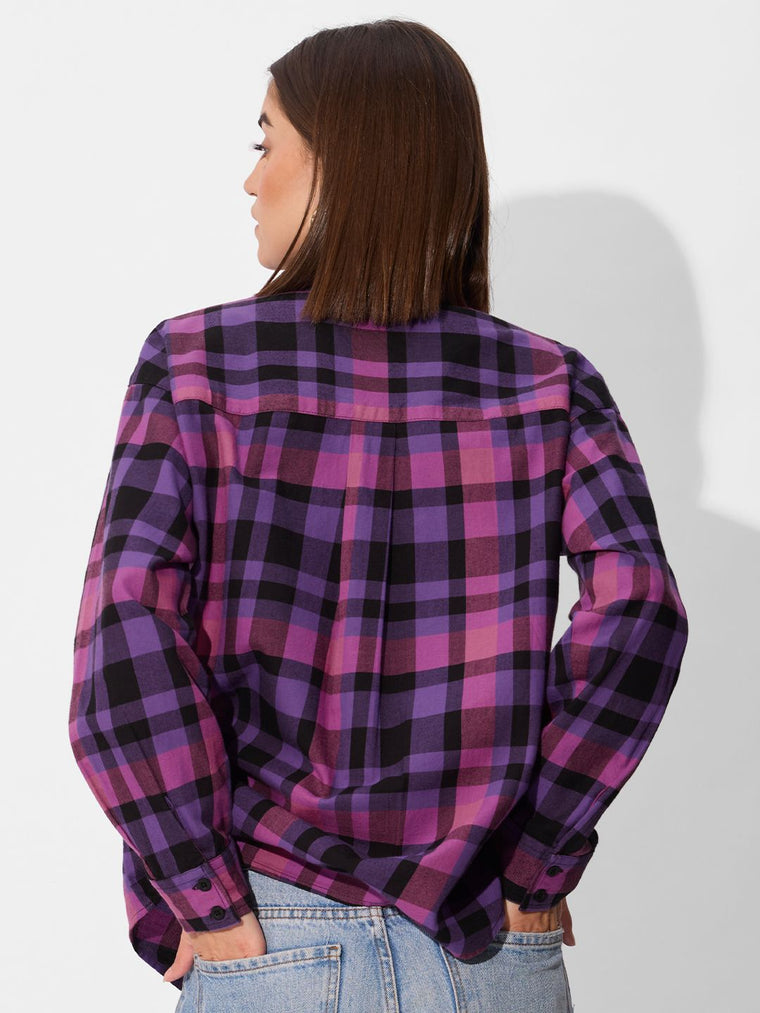 Plaid Shirt: Petunia Women Oversized Shirts