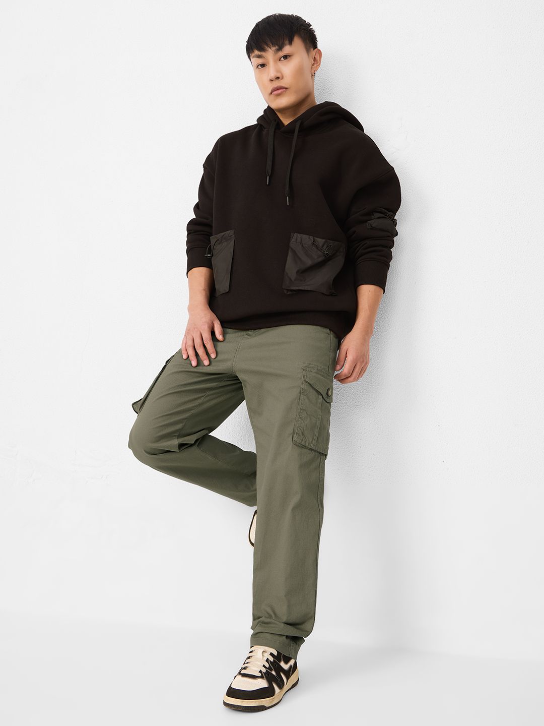 Solids: Gator Green Men Cargo Pants