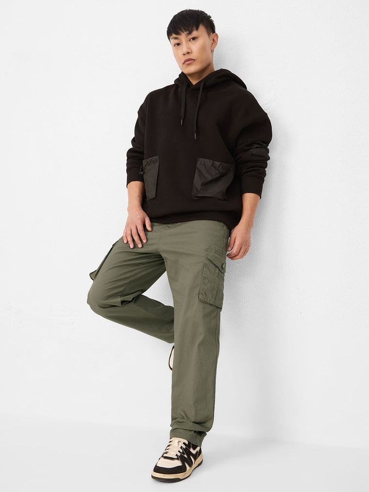 Solids: Gator Green Men Cargo Pants