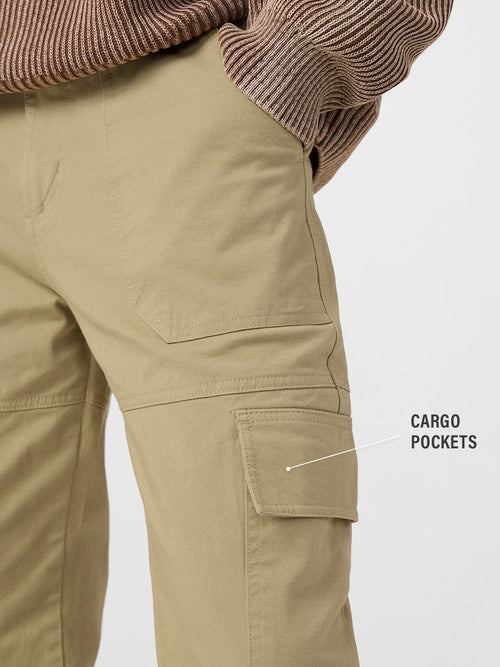 Solids: Fawn Men Cargo Pants