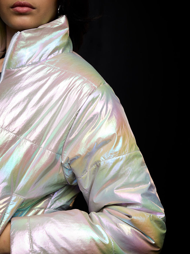 TSS Originals: Shiny Metal Women Puffer Jackets