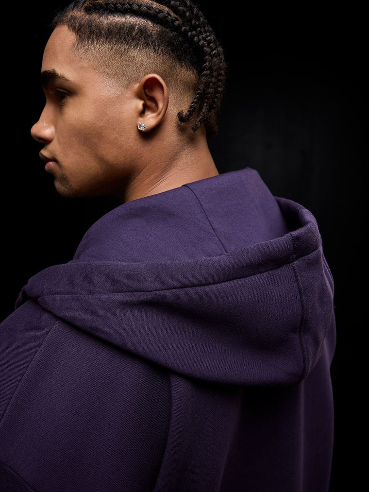 Solids: Berry Men Oversized Hoodies