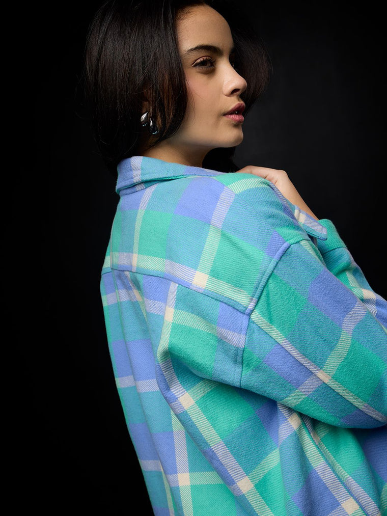 Flannel Shacket: Grapemist Women Shackets