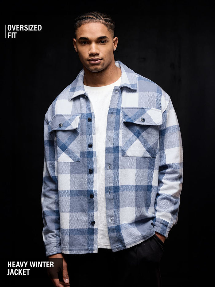 Plaid Shacket: Arctic Men Flannel Shackets