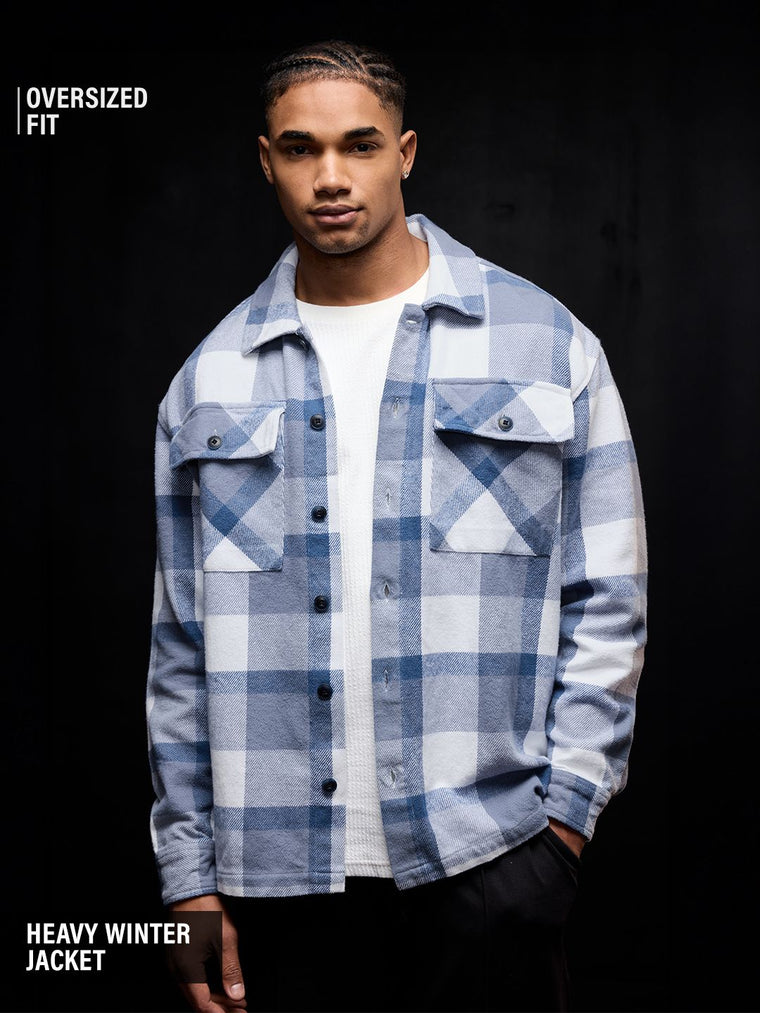 Plaid Shacket: Arctic Men Flannel Shackets