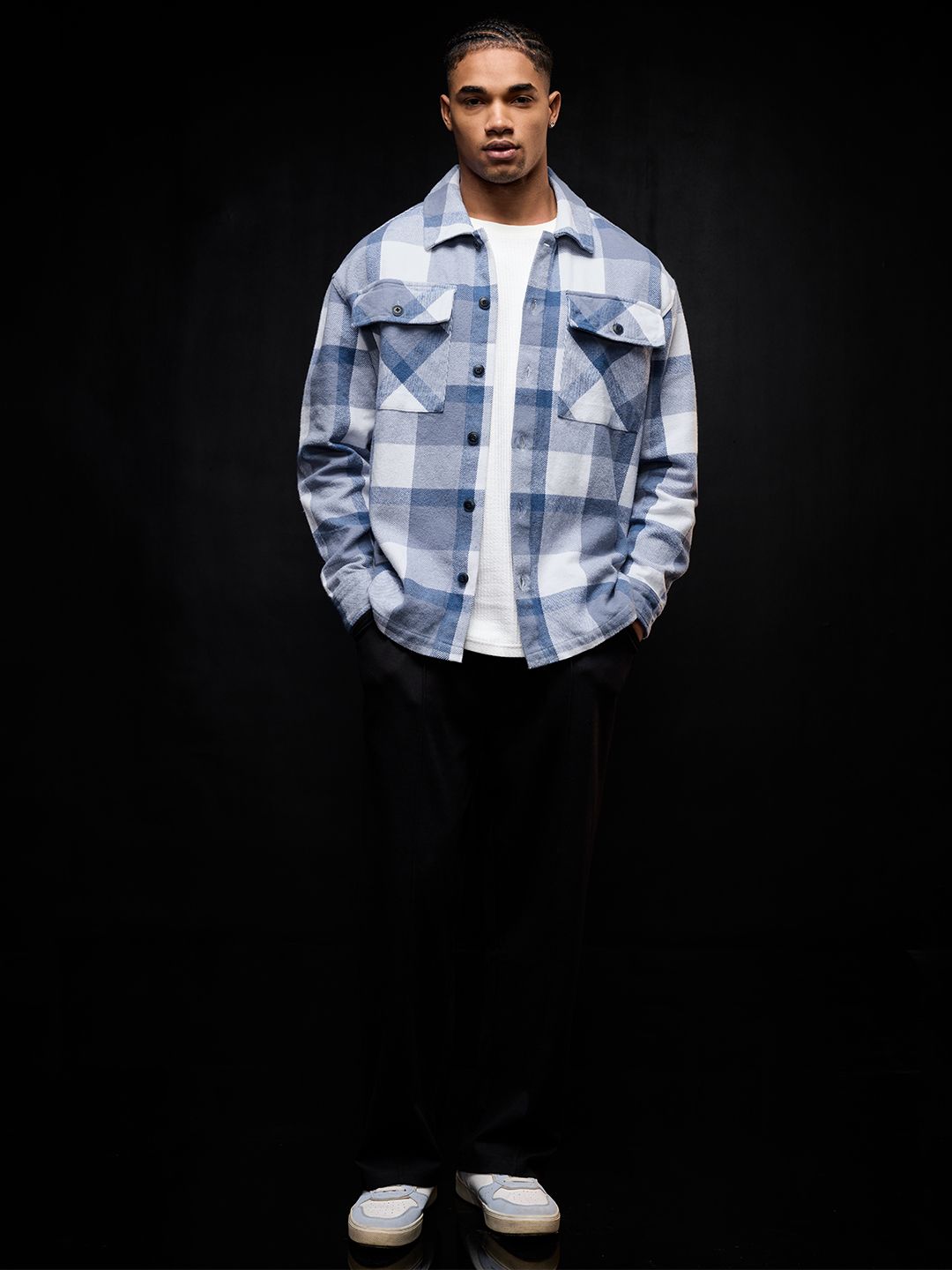 Plaid Shacket: Arctic Men Flannel Shackets