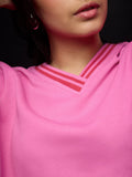 Solids: Pink Carnation Women Oversized Sweatshirts