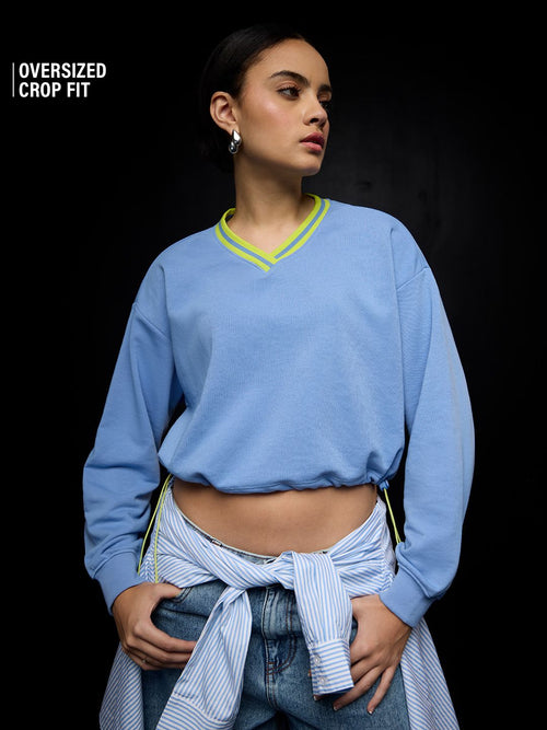 Periwinkle Sweatshirt Women Oversized Sweatshirts