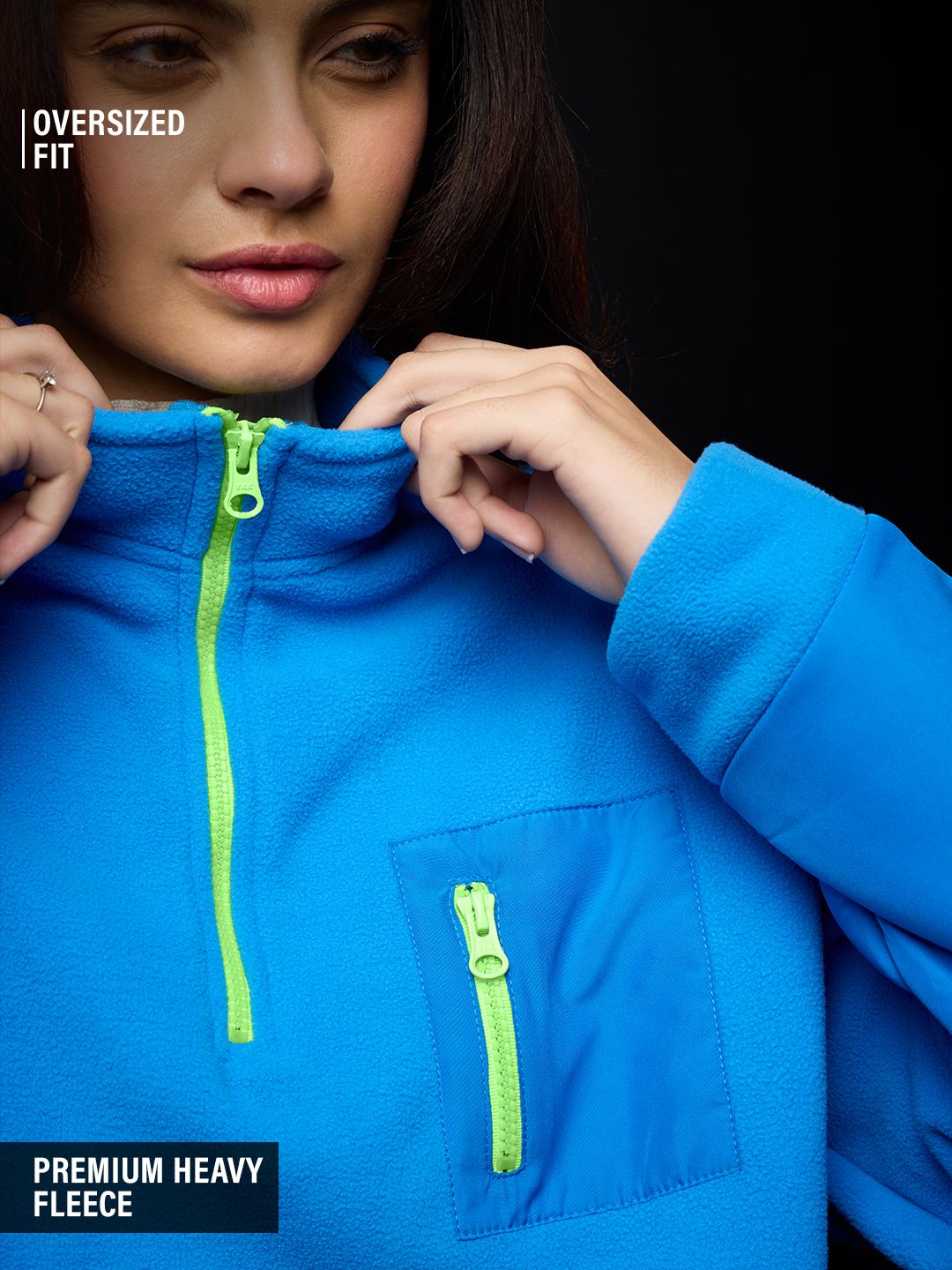 Cobalt Teddy Sweatshirt Women Oversized Sweatshirts