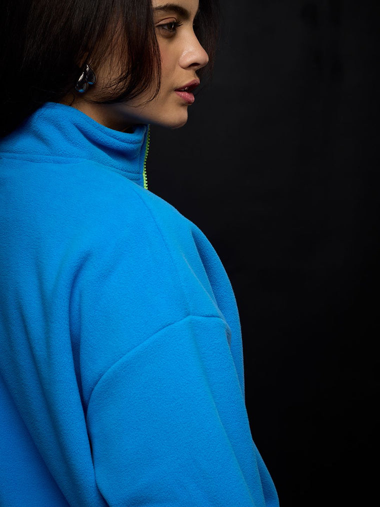 Cobalt Teddy Sweatshirt Women Oversized Sweatshirts