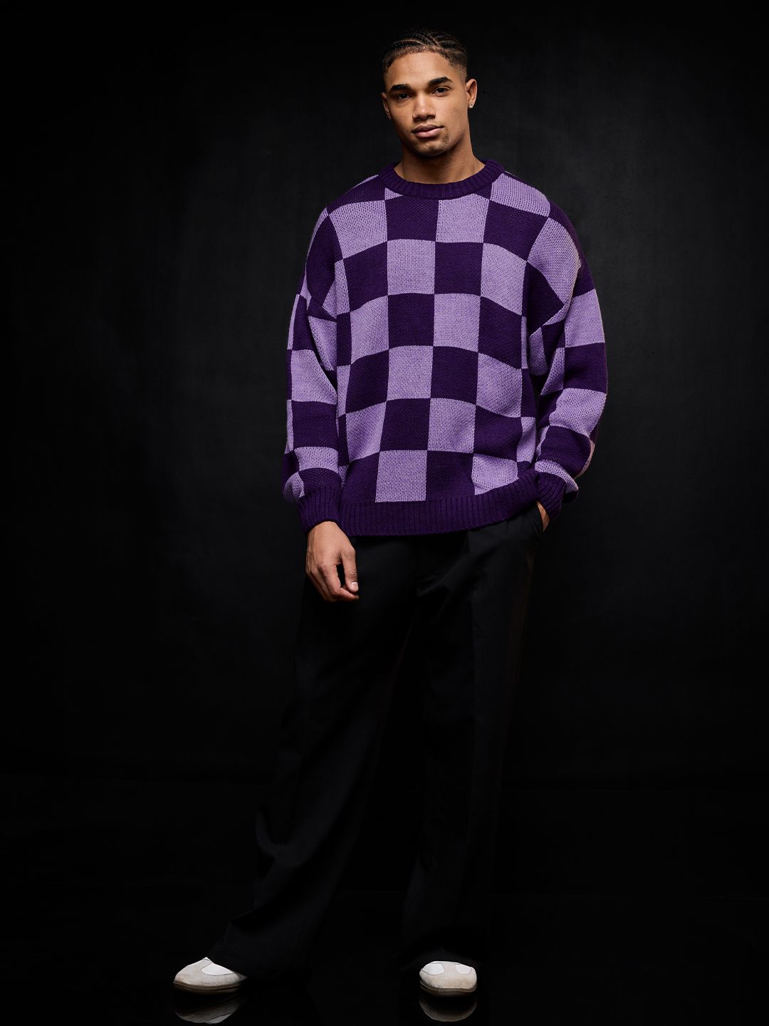 TSS Originals: Violet Chess Oversized Pullovers