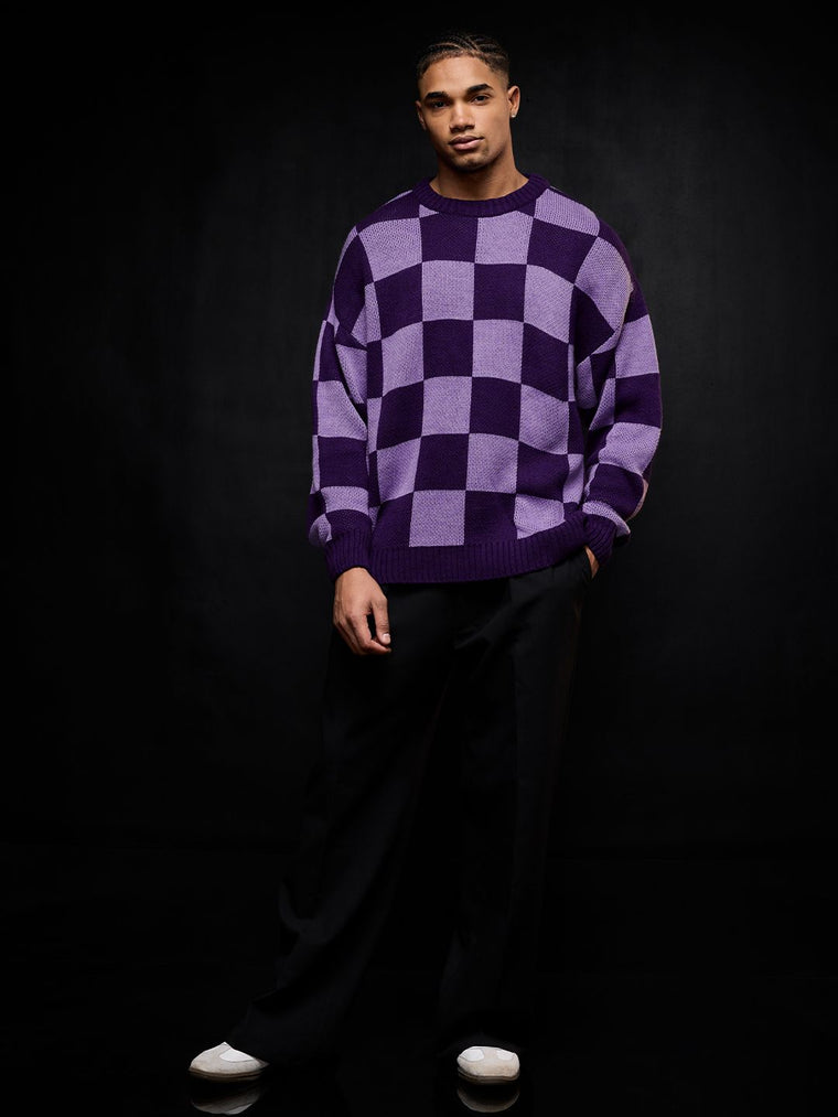 TSS Originals: Violet Chess Oversized Pullovers