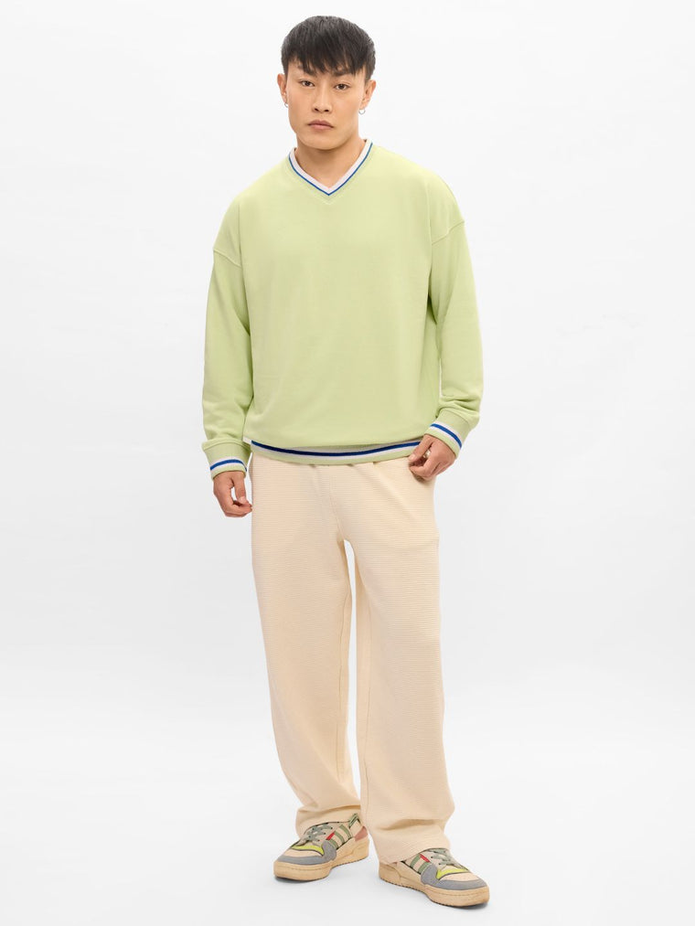 TSS Originals: Minty White Men Oversized Sweatshirts