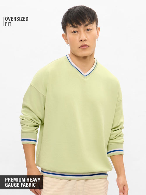 TSS Originals: Minty White Men Oversized Sweatshirts