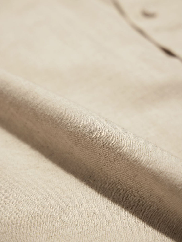 Cotton Linen: Beige Cotton Linen Shirts