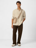 Cotton Linen: Beige Cotton Linen Shirts