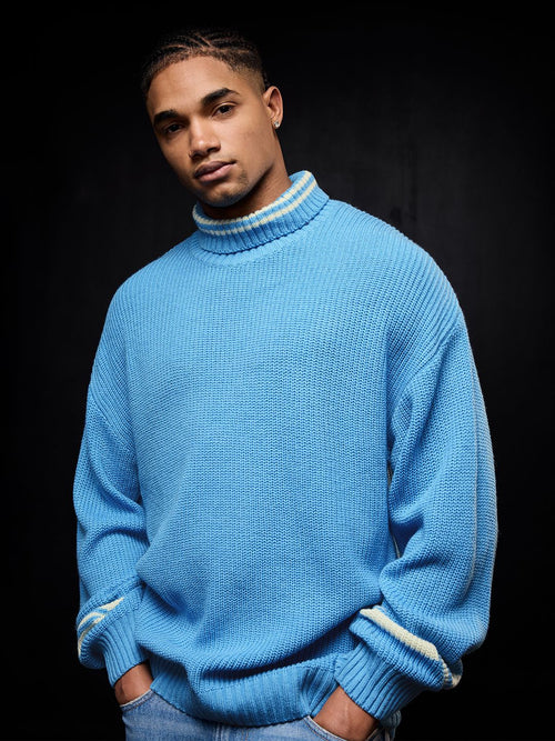 Solids: Powder Blue Oversized Pullovers