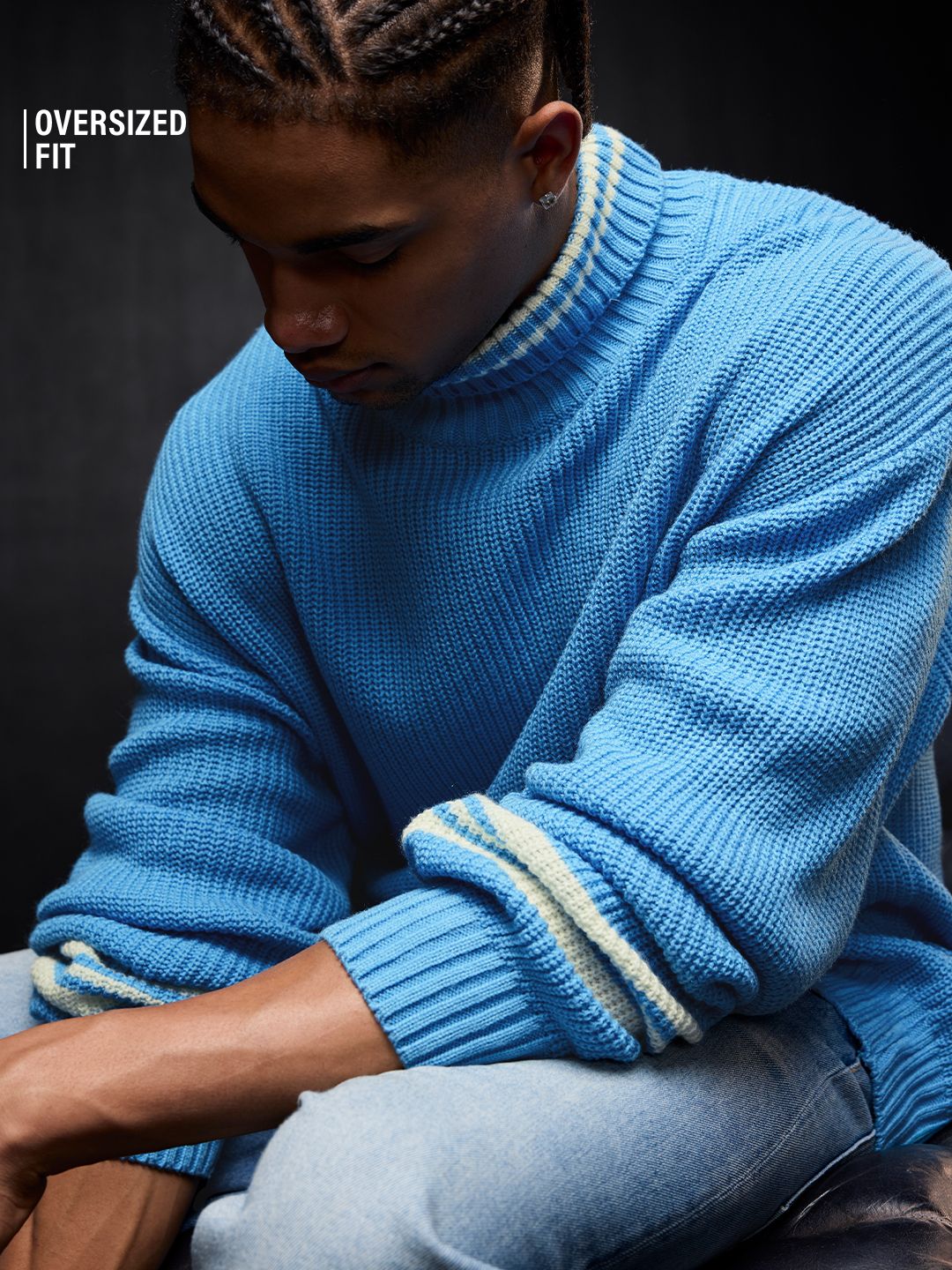Solids: Powder Blue Oversized Pullovers