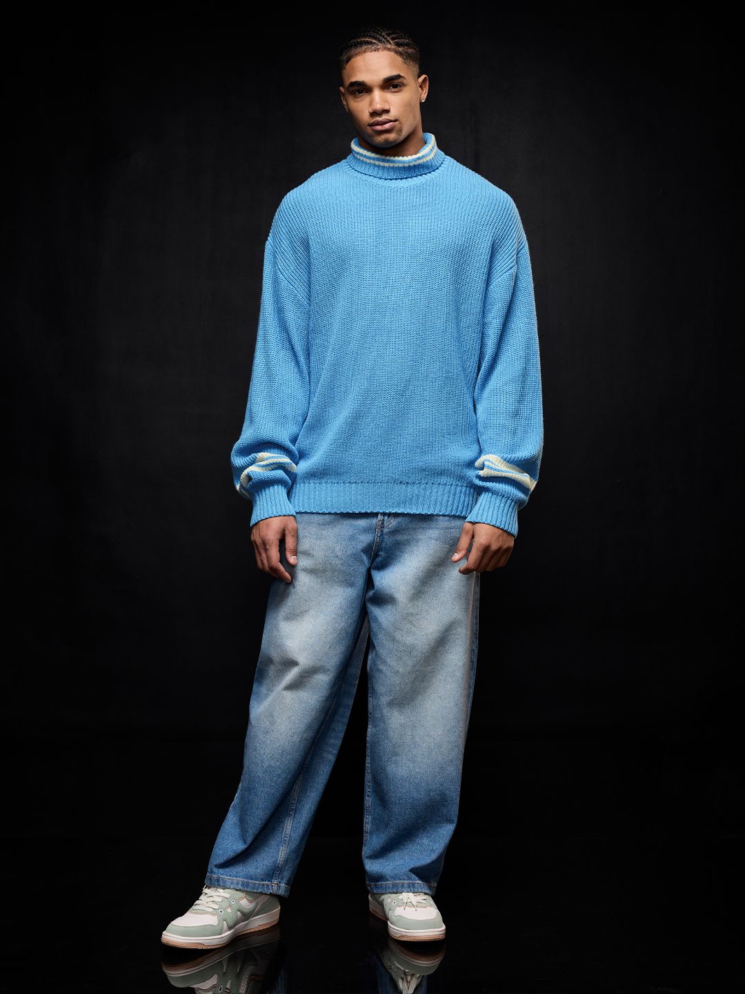 Solids: Powder Blue Oversized Pullovers