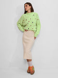 Cable Knit Sweater: Lime Women Super Oversized Sweaters