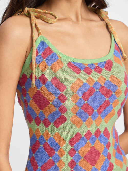 Jacquard Knit Dress: Florentina Women Fashion Dresses