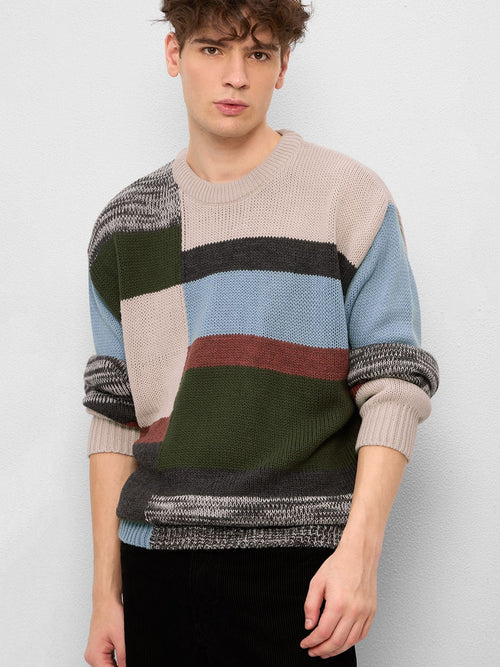 Colourblock Pullover: Nautical Hues Oversized Pullovers