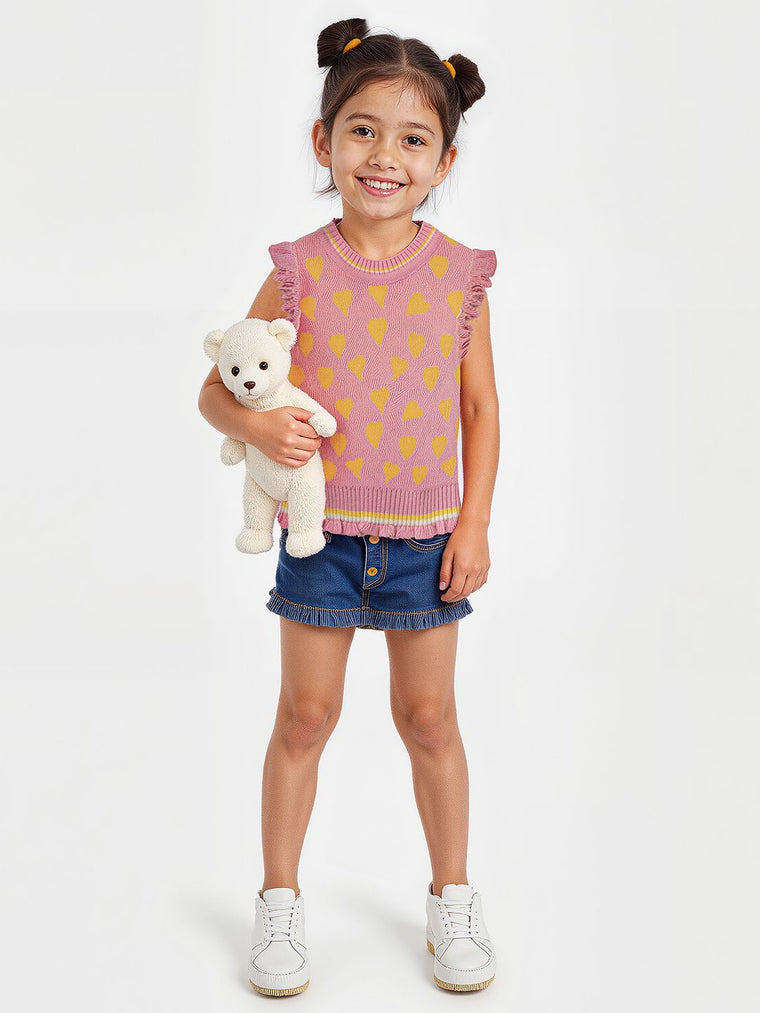 TSS Originals: Sunshine Hearts Girls Sweaters (2-8 Yrs)