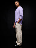 Solids: Lavender Men Oversized Sweatshirts