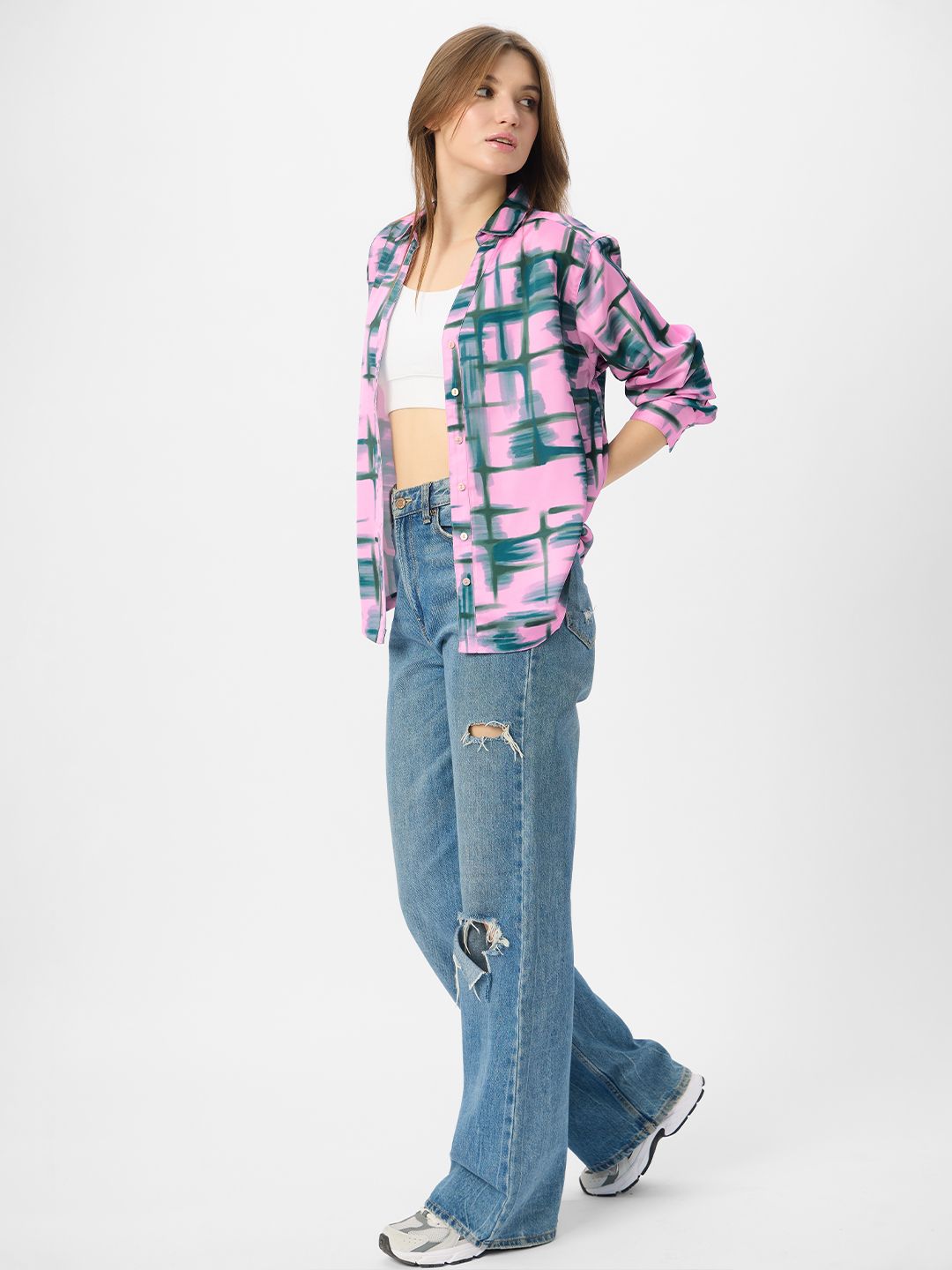 Satin Shirt: Peridot Women Relaxed Shirts